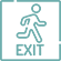 exit - blue